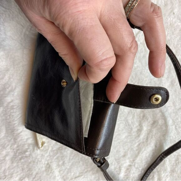 Liz Claiborne New With Tags Brown Leather Crossbody Purse - Picture 11 of 15